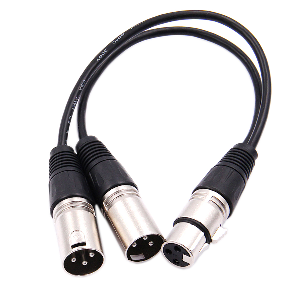 Audio Splitter Y - 30cm 3 Pin XLR FEMALE Jack