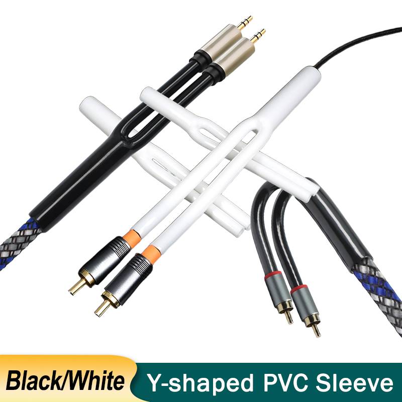 Audio Splitter Y - 2-100pcs Y-shaped PVC Sleeve 7mm 9mm