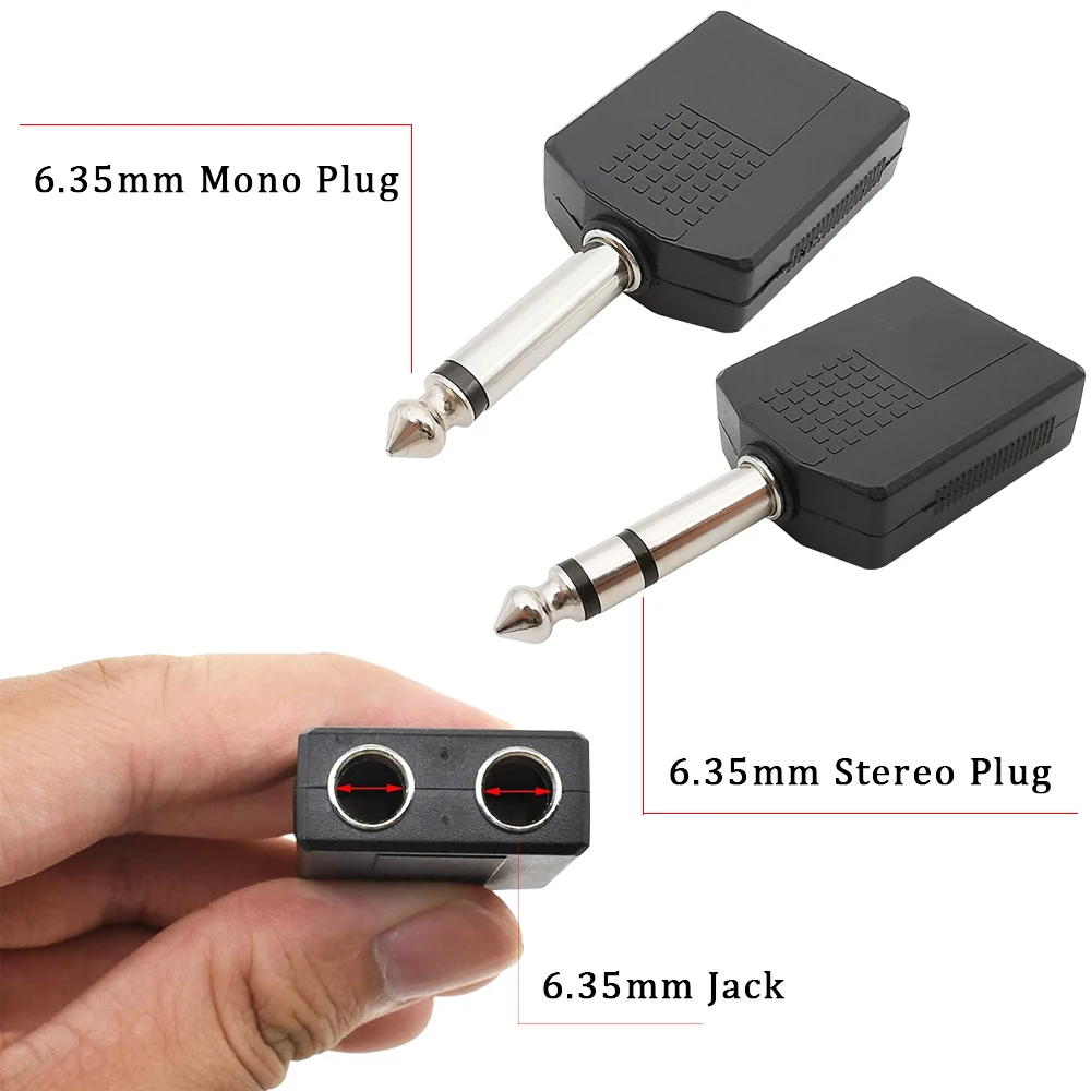 Audio Splitter Y - 2PCS 1/4