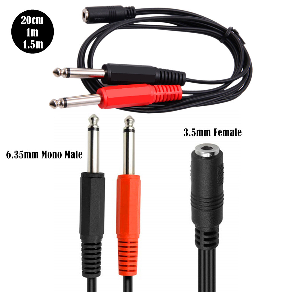 6.35 Mm Male To 2 6.35 Mm 3.5m - огляд і ціна Audio Splitter Y