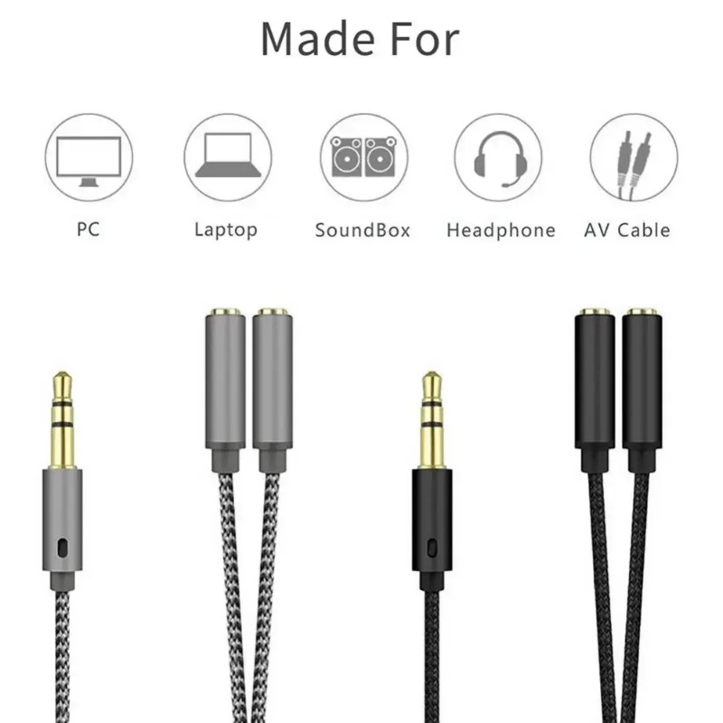 Headset Adapter Headphone Mic  - огляд і ціна Audio Splitter Y